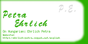 petra ehrlich business card